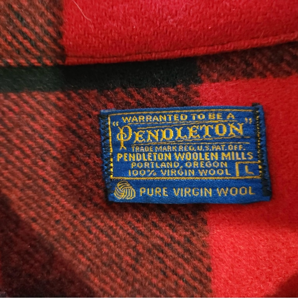 Pendleton Red and Black Lightweight Shirt Jacket - Picture 3 of 3